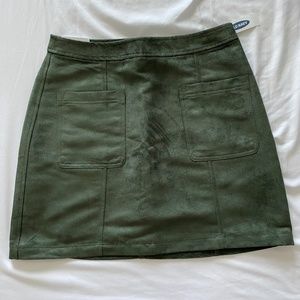 Green Suede Skirt